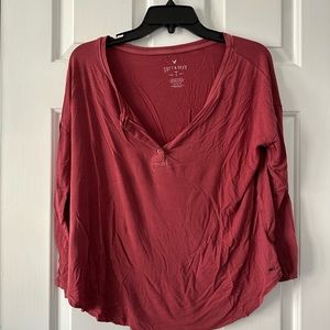 Red American eagle soft tee
